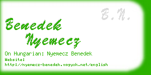 benedek nyemecz business card